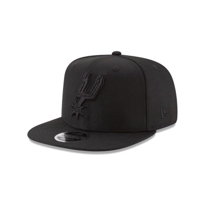 Black San Antonio Spurs Hat - New Era NBA Black On Black High Crown 9FIFTY Snapback Caps USA5274913